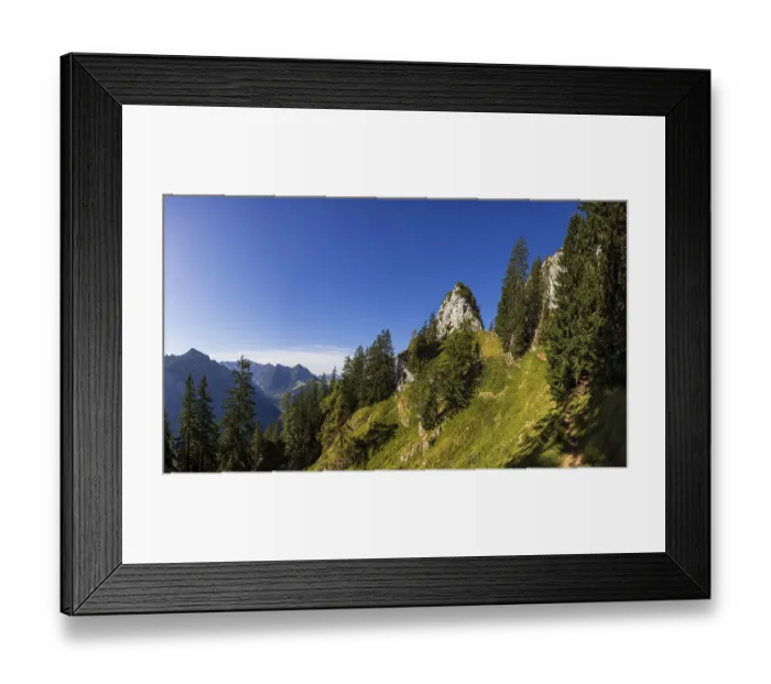 Framed Print : Path up the Sparber with a view of the Kleiner Sparber