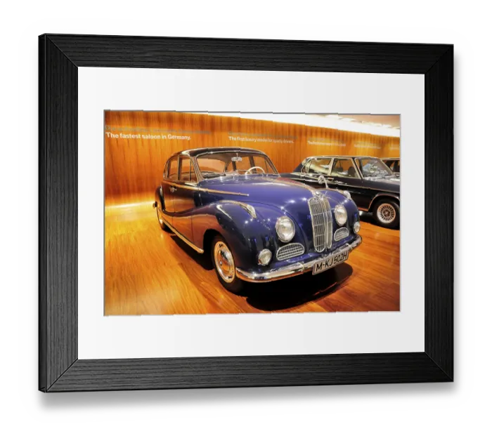 Framed Print : BMW 502 from 1954, BMW Museum, Munich Framed Print : BMW 502 from 1954, BMW Museum, Munich