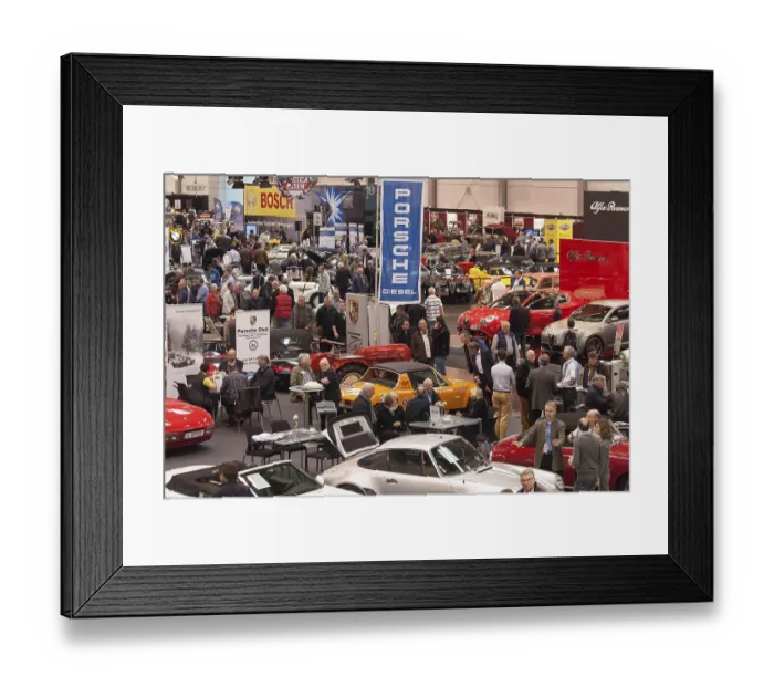 Framed Print : Essen.27.03.14 JE, Visitor at the Techno Classica trade fair for vintage