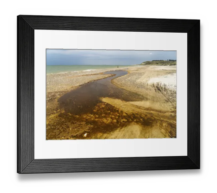 Framed Print : Tidal creek at Groenne Strand on Jammer Bay Framed Print : Tidal creek at Groenne Strand on Jammer Bay