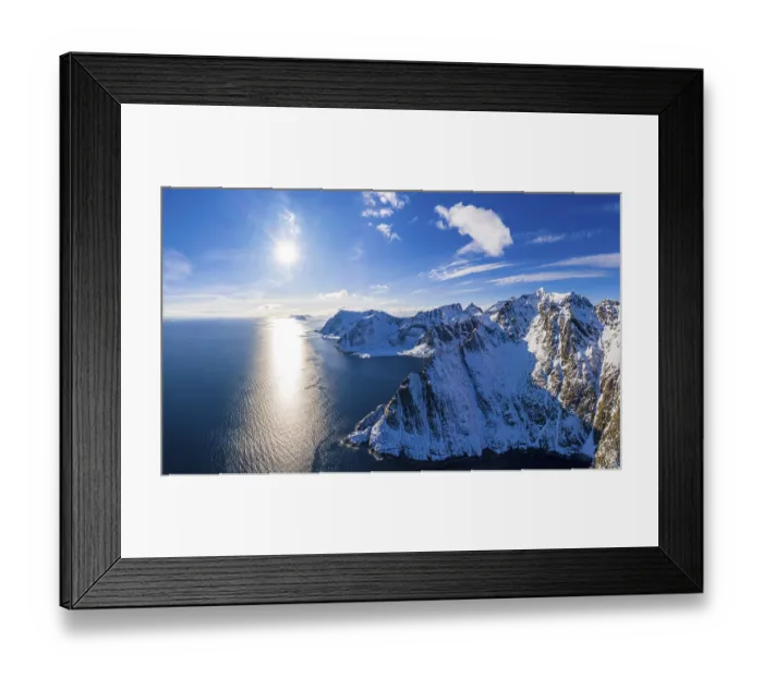 Framed Print : View at A i Lofoten in direction Vaeroy