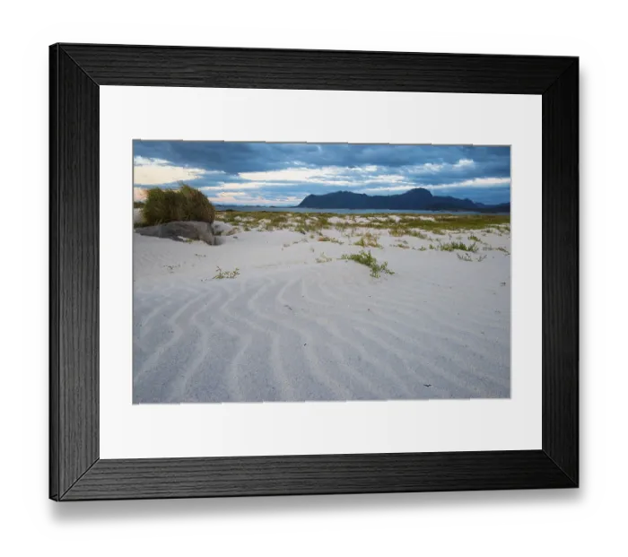 Framed Print : Beach near Eggum, Vestvagoy, Lofoten