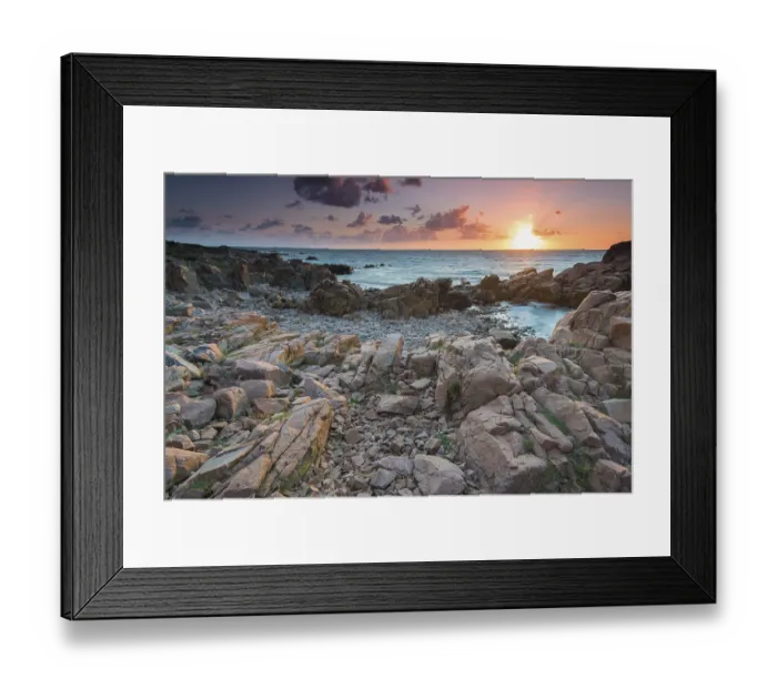Framed Print : Evening mood, Hovs Hallar coastline