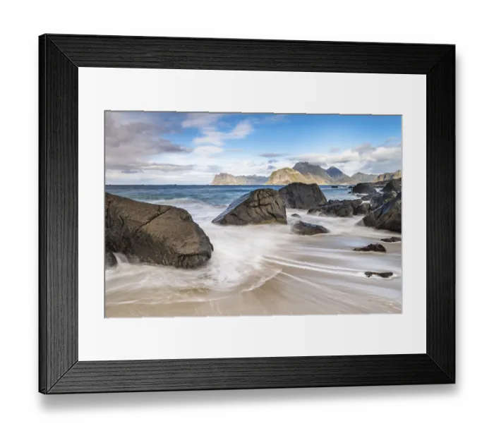 Framed Print : Beach near Myrland, Lofoten, Nordland