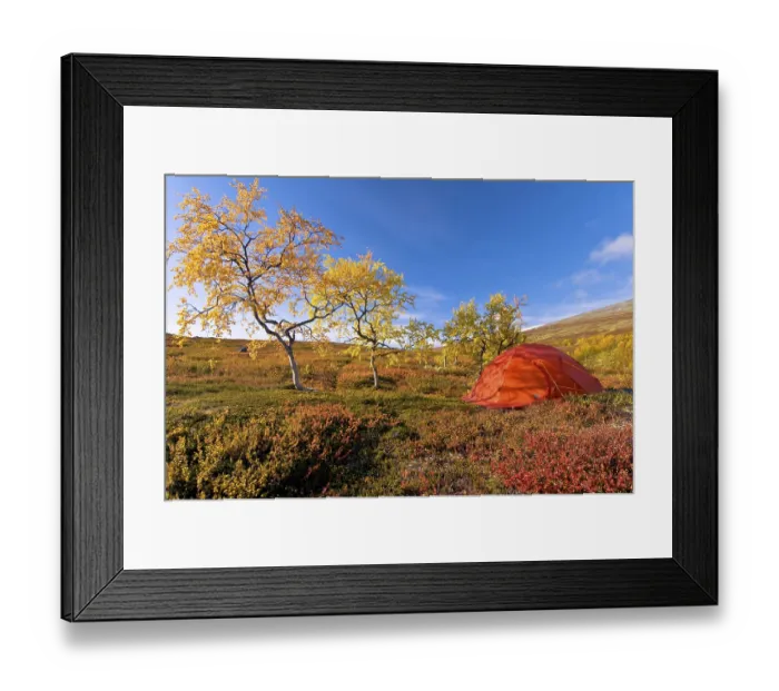 Framed Print : Camping in the Sinnitjohkka and Duolbagorni mountains