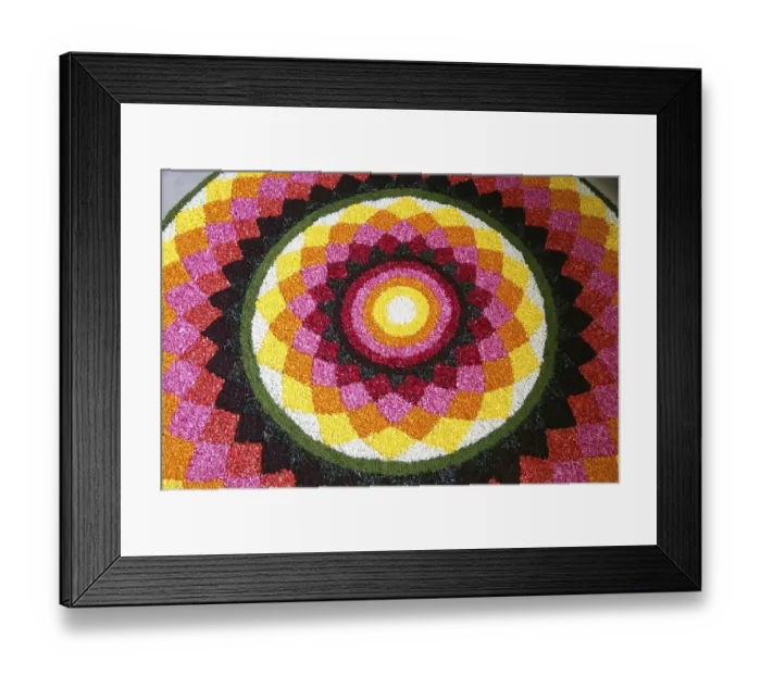 Framed Print : Flower decoration for onam festival