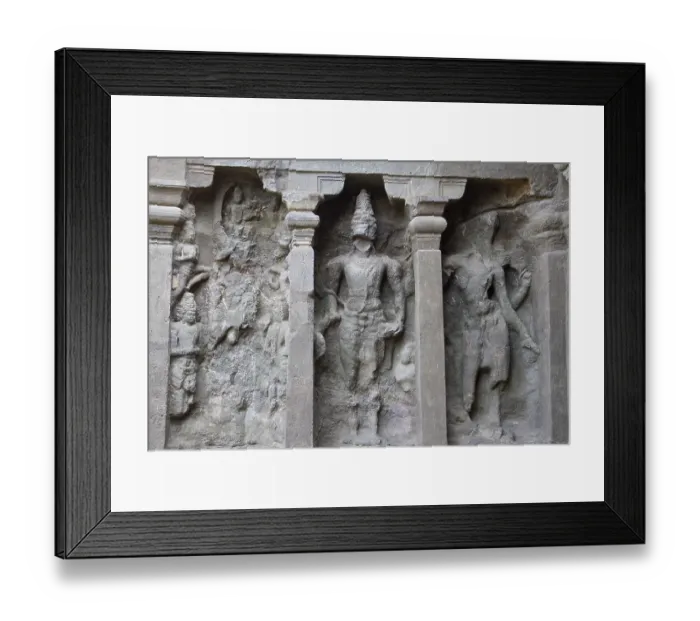 Framed Print : Broken sculptures, kailash temple Framed Print : Broken sculptures, kailash temple