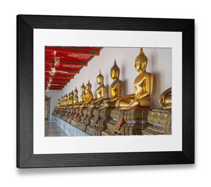 Framed Print : Buddha images at Phra Rabiang cloister