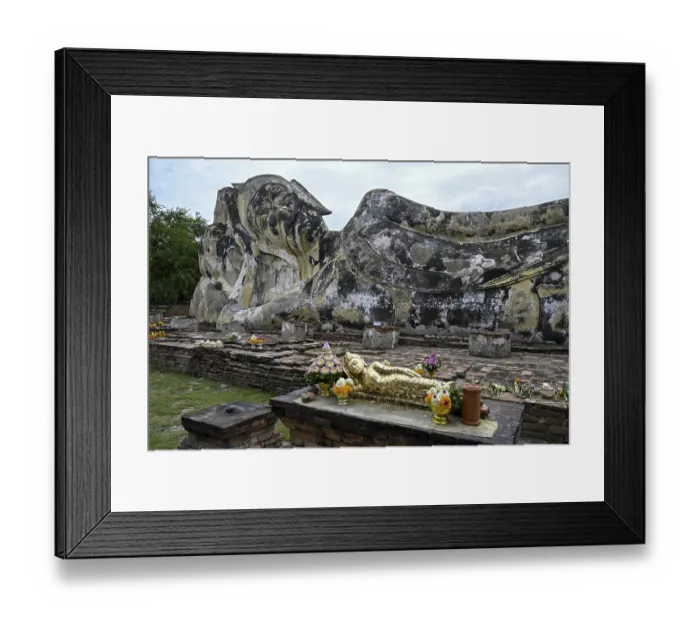 Framed Print : Reclining Buddha in Wat Lokayasutharam