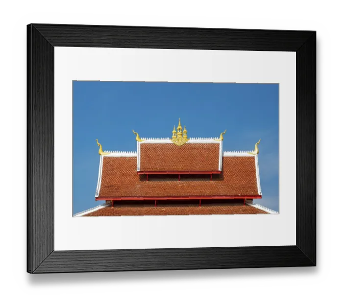 Framed Print : Roof of Wat May Suwannaphumaham Monastery