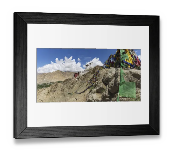Framed Print : Namgyal Tsemo Gompa Monastery, Tsenmo Hills