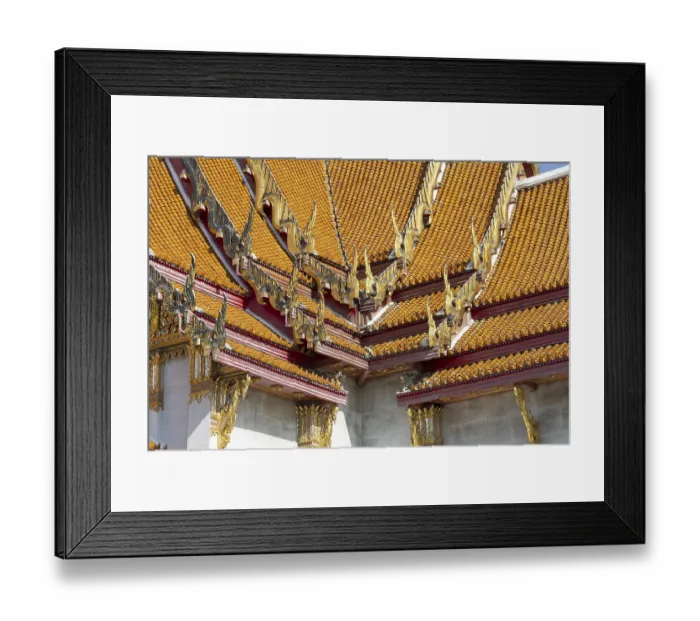 Framed Print : Roof decoration at the Uposatha Hall