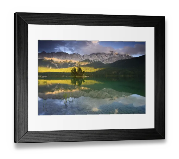 Framed Print : Evening mood at the Eibsee lake Framed Print : Evening mood at the Eibsee lake