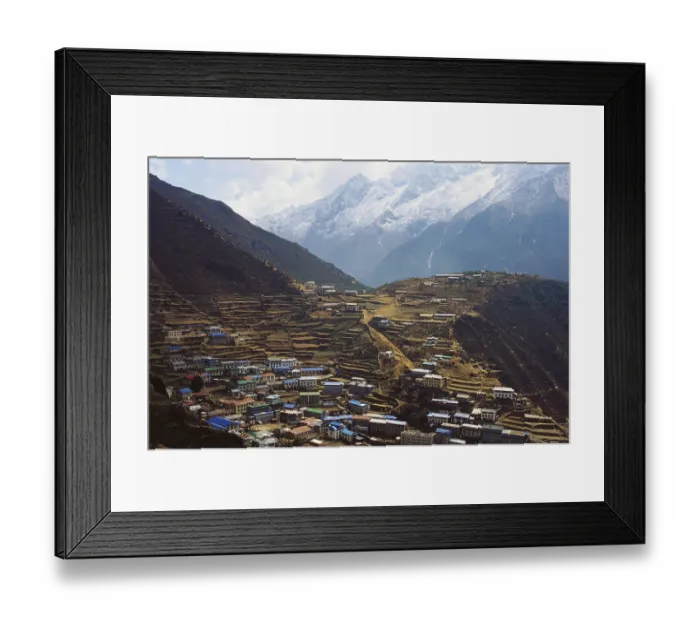 Framed Print : Village, Namche Bazaar, Everest Trek, Nepal, Asia Framed Print : Village, Namche Bazaar, Everest Trek, Nepal, Asia