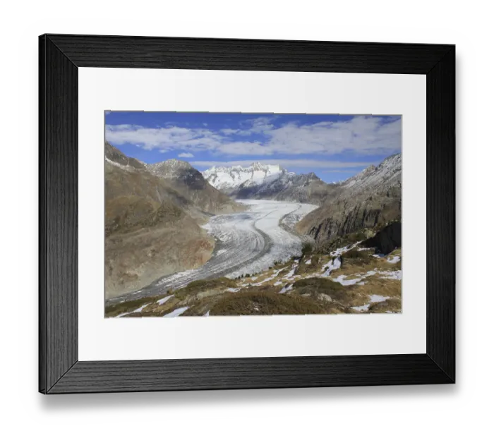 Framed Print : Great Aletsch Glacier