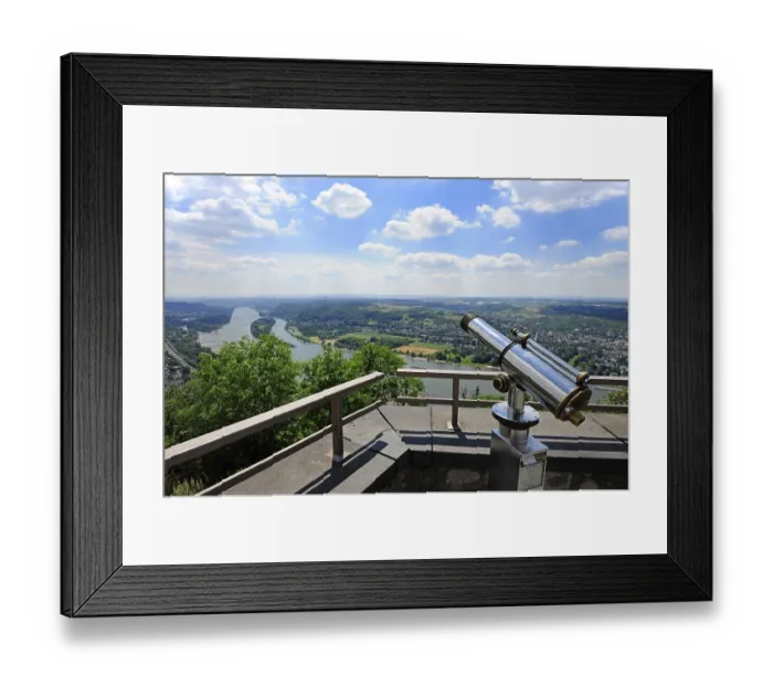Framed Print : View of the Rhine valley near Bad Honnef
