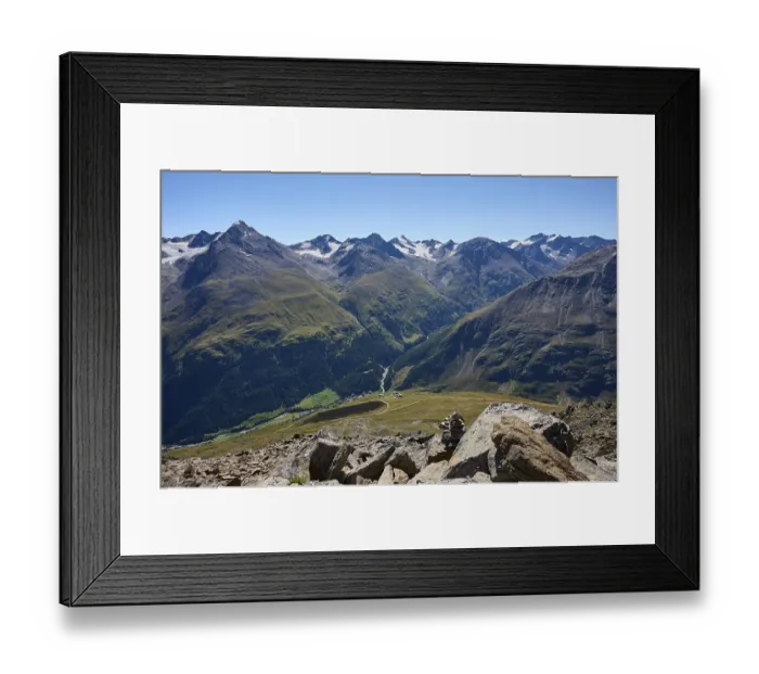 Framed Print : Oetztal mountains with Vent, vom Wildes Mannle