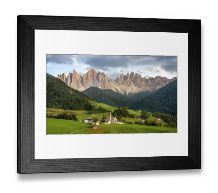 Framed Print : Church St. Magdalena, Villnoesstal