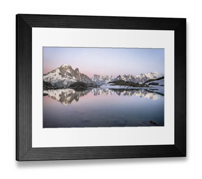 Framed Print : Evening mood, mountain landscape at sunset