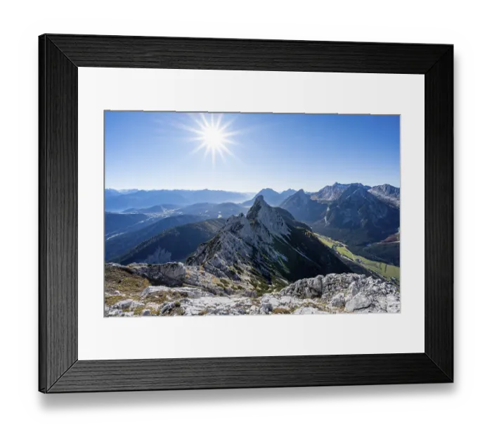 Framed Print : View at the summit of the Grosse Arnspitze