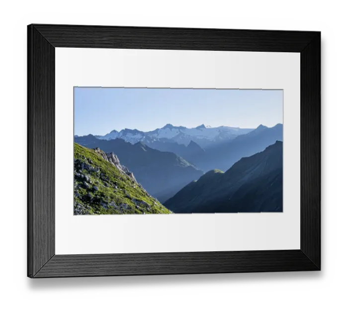 Framed Print : Alpine panorama, view from the Bachlenkenkopf