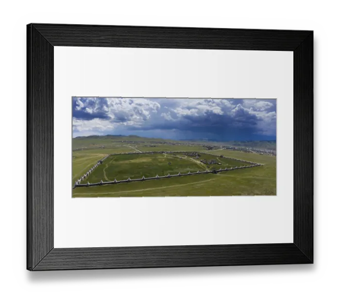 Framed Print : Aerial panorama view of the Kharkhorin Erdene Zuu Monastery Framed Print : Aerial panorama view of the Kharkhorin Erdene Zuu Monastery
