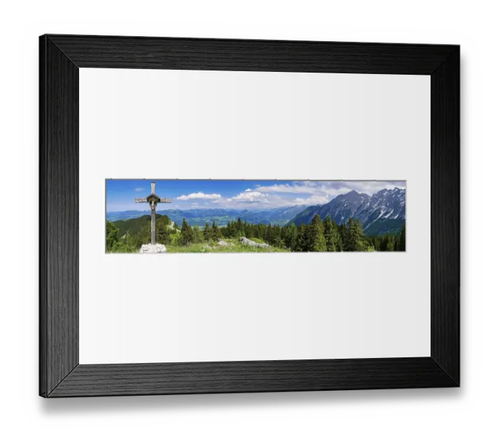 Framed Print : Panorama from Ahornbuechsenkopf to Salzburg