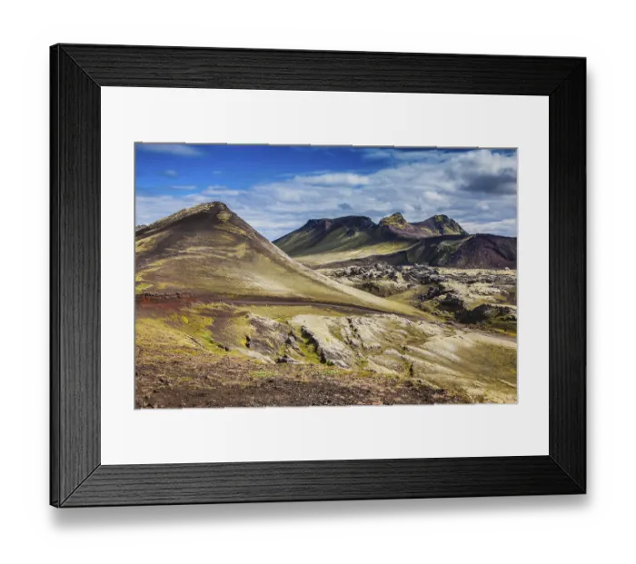 Framed Print : Summer trip to Iceland. Rhyolite mountains