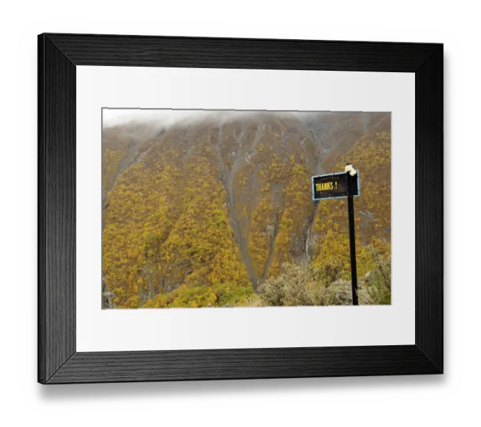 Framed Print : Thanks board, Thilicho, Khangsar Framed Print : Thanks board, Thilicho, Khangsar