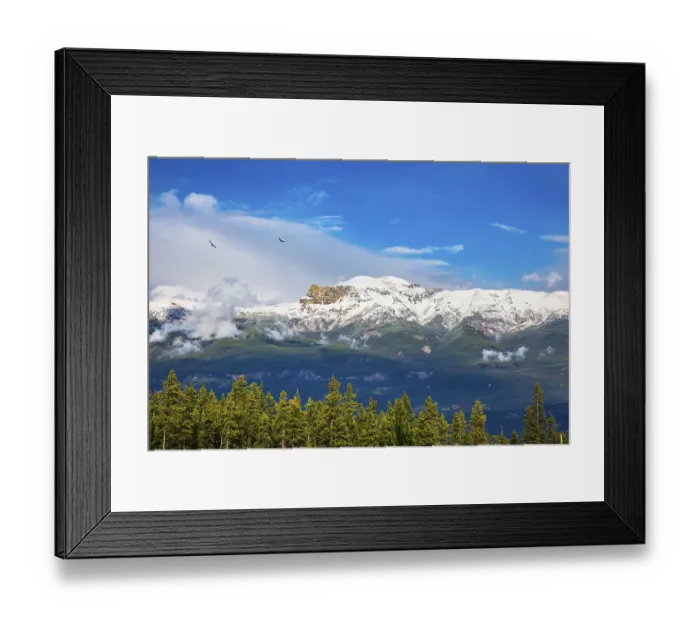 Framed Print : Canadian Rockies. Beautiful September day