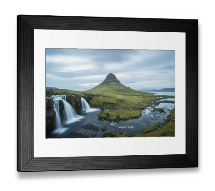 Framed Print : Kirkjufell Mountain in Summer. Iceland
