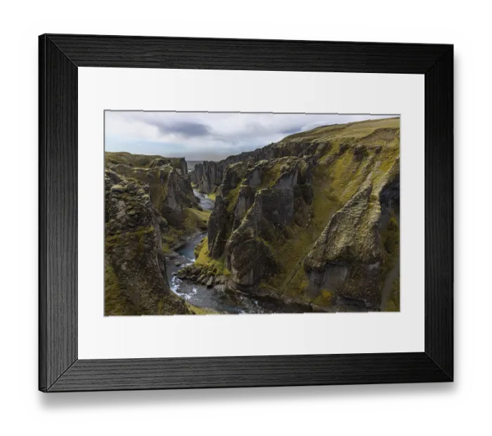 Framed Print : Fjaorargljufur, Katla volcanic area