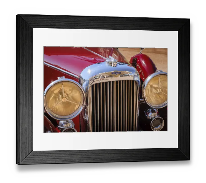 Framed Print : Lisbon, Portugal - Sep 29, 2024: Close view of front grille