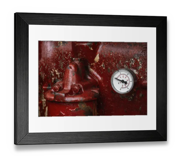 Framed Print : Detail of an old historic tractor old-timer motor