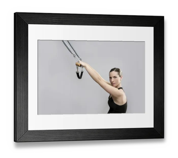 Framed Print : Cadillac trapeze pilates woman portrait fitness sport beautiful girl Framed Print : Cadillac trapeze pilates woman portrait fitness sport beautiful girl