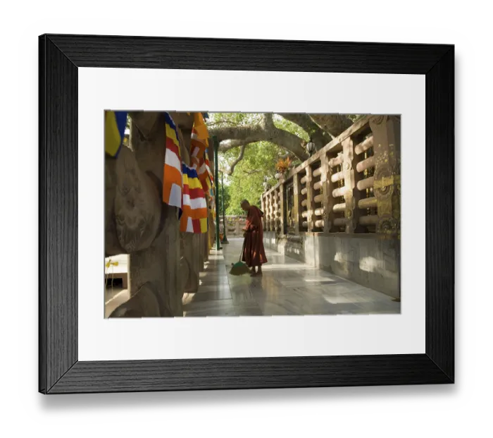 Framed Print : Mahabodhi temple, Bodhgaya, Bihar, India, Asia