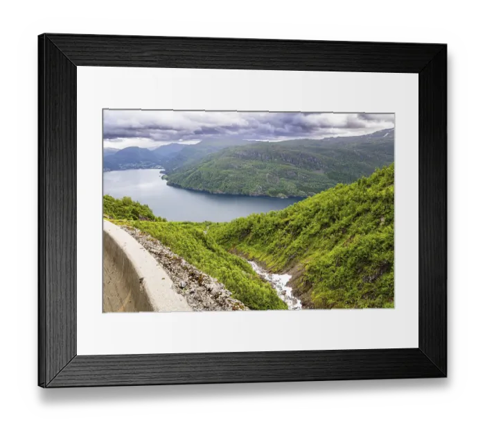 Framed Print : Magnificent panorama of the fjord Framed Print : Magnificent panorama of the fjord