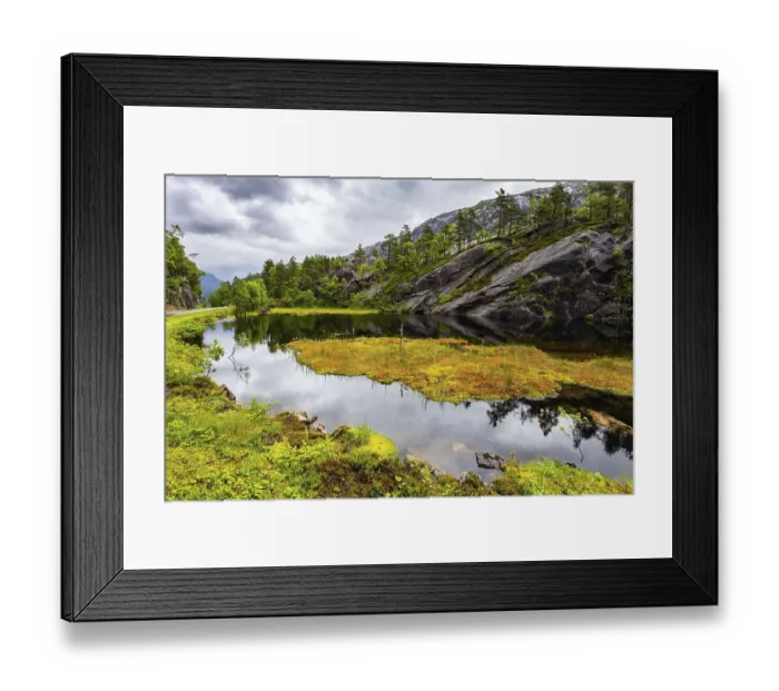 Framed Print : Scenic landscape in Western Norway