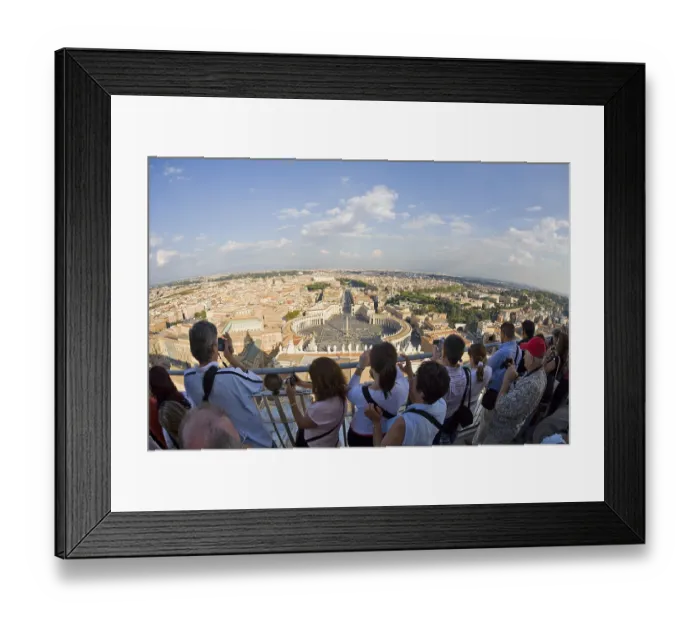 Framed Print : Tourists enjoying the view from the dome of St