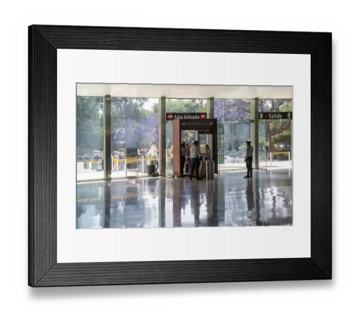 Framed Print : Entrnced doorway from inside the National Anthropology Museum