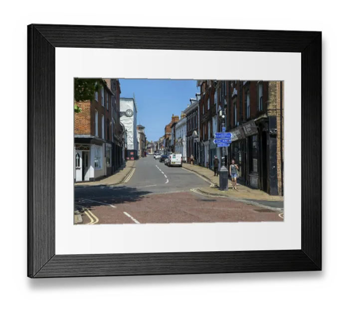 Framed Print : High Street historic buildings and shops Framed Print : High Street historic buildings and shops