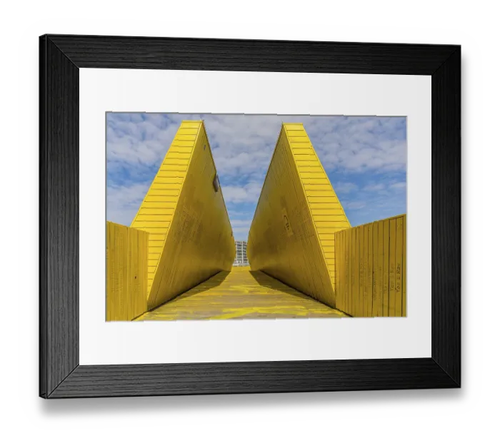 Framed Print : Rotterdam, Netherlands, September 2019: view on the Luchtsingel