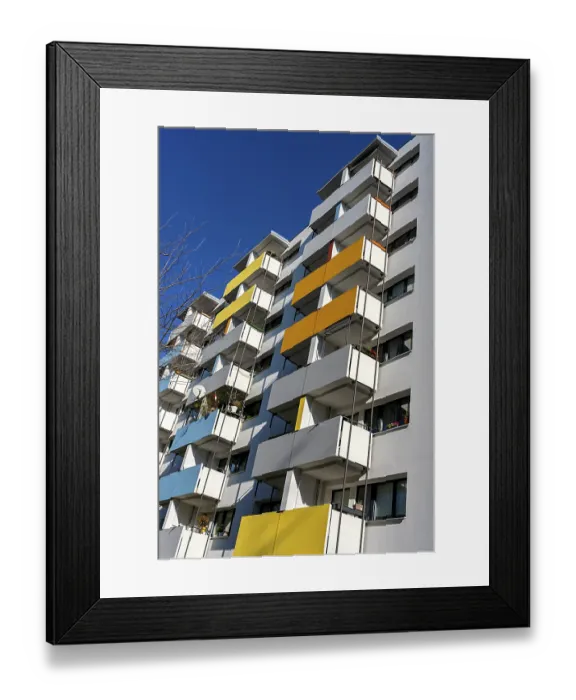 Framed Print : Cityscape and Modern Architecture in Berlin Schoeneberg