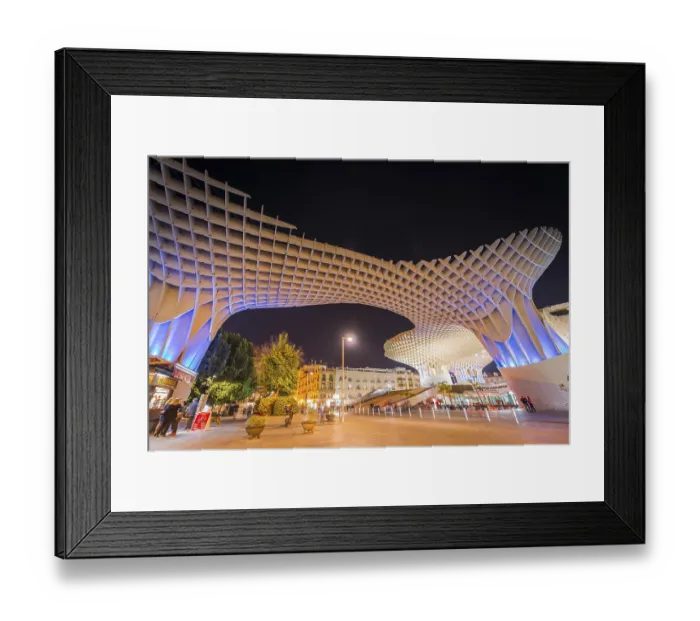 Framed Print : Modern architecture, wooden structure Metropol Parasol