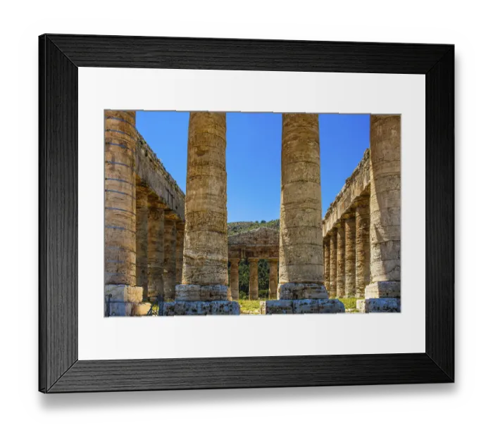 Framed Print : Doric temple from 430 BC, ruins of the city of Segesta founded by the Elymians Framed Print : Doric temple from 430 BC, ruins of the city of Segesta founded by the Elymians