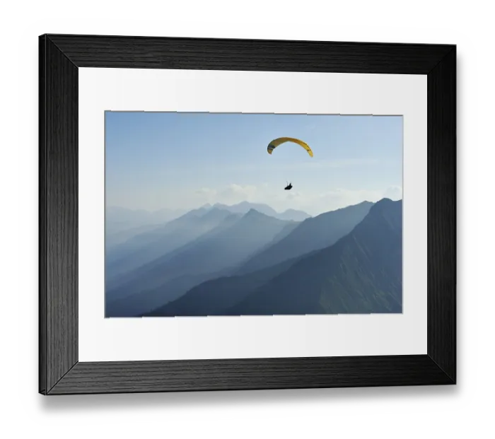 Framed Print : Paraglider in the Bernese Oberland Framed Print : Paraglider in the Bernese Oberland