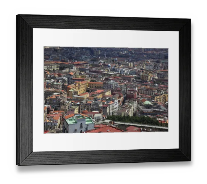 Framed Print : View of the city of Naples, Campania Framed Print : View of the city of Naples, Campania