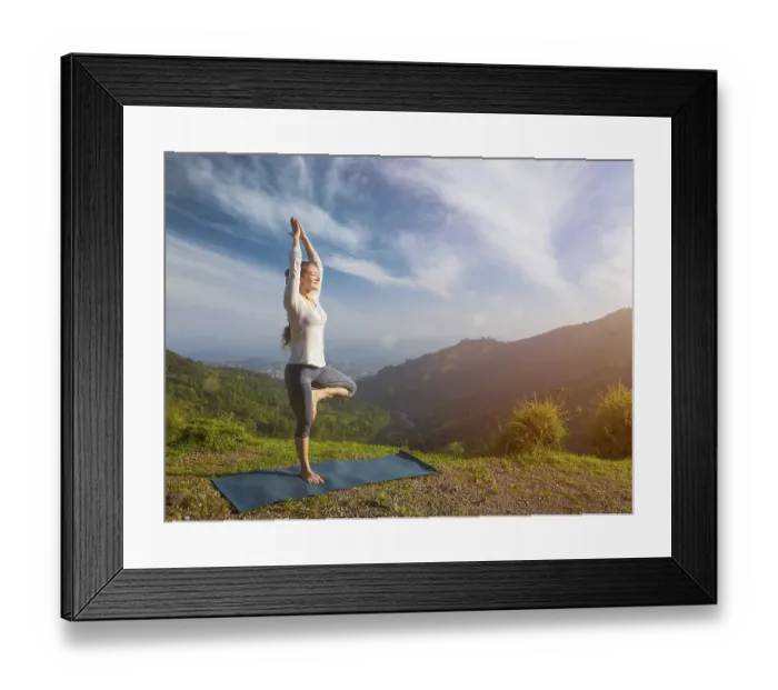 Framed Print : Yoga practice outdoors Framed Print : Yoga practice outdoors