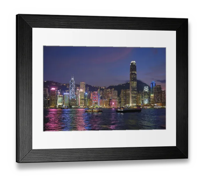 Framed Print : Hong Kong Skyline Framed Print : Hong Kong Skyline
