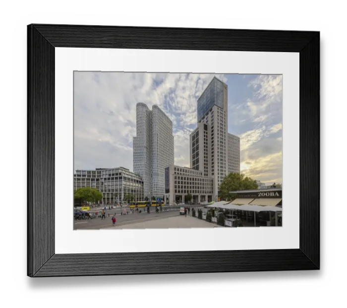 Framed Print : Zoofenster Berlin with the Upper West and Waldorf Astoria buildings